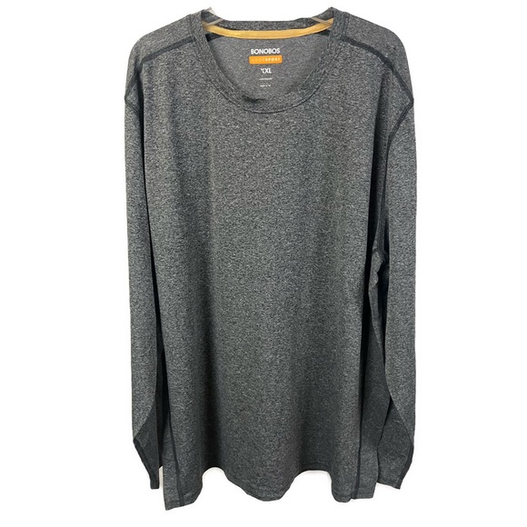 Bonobos Other - Bonobos Men's Goodsport Heather Gray Athletic Performance‎ Wear Long Sleeve- XXL